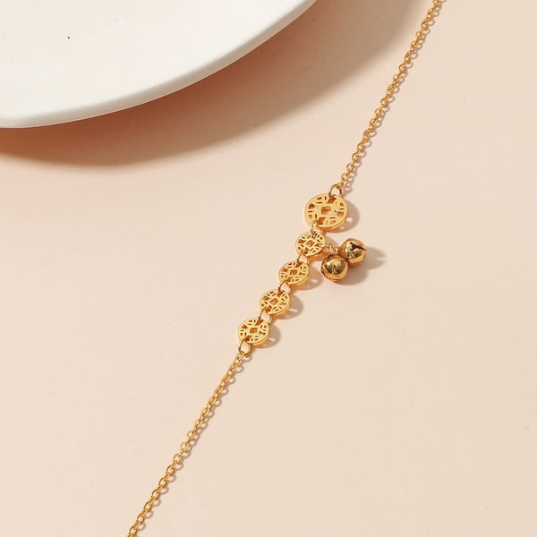 New Five Alloy Bell Pendant Anklets