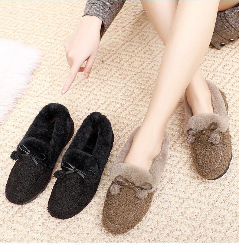 Fashion Fur Women's Shoes Lightweight