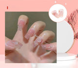 Detachable False Nails Rhinestones