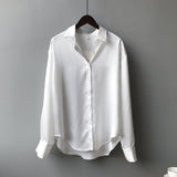 Silk Office Ladies Elegant Shirt Blouse