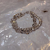 Double Layer Silver Colour Bracelet