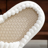 Linen Soled Non-Slip Bathroom Slippers