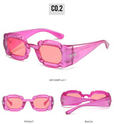 Candy Color Flower Square Sunglasses