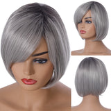 Synthetic Hair Silver Grey Wigs