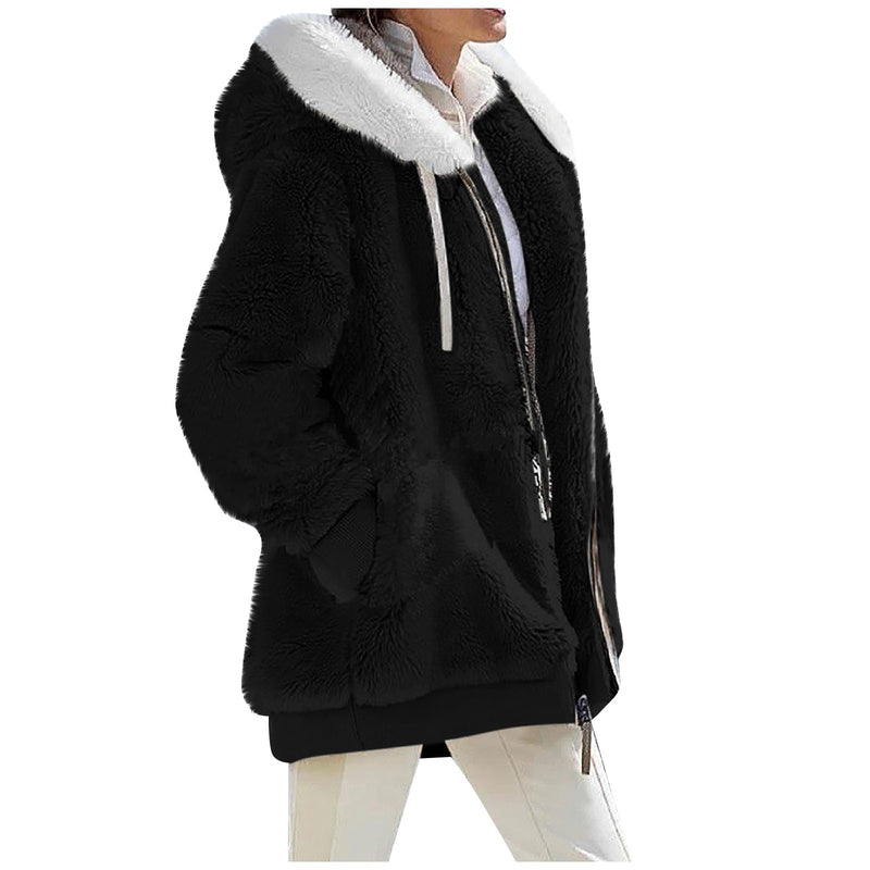 Winter Warm Plush Pocket Hooded