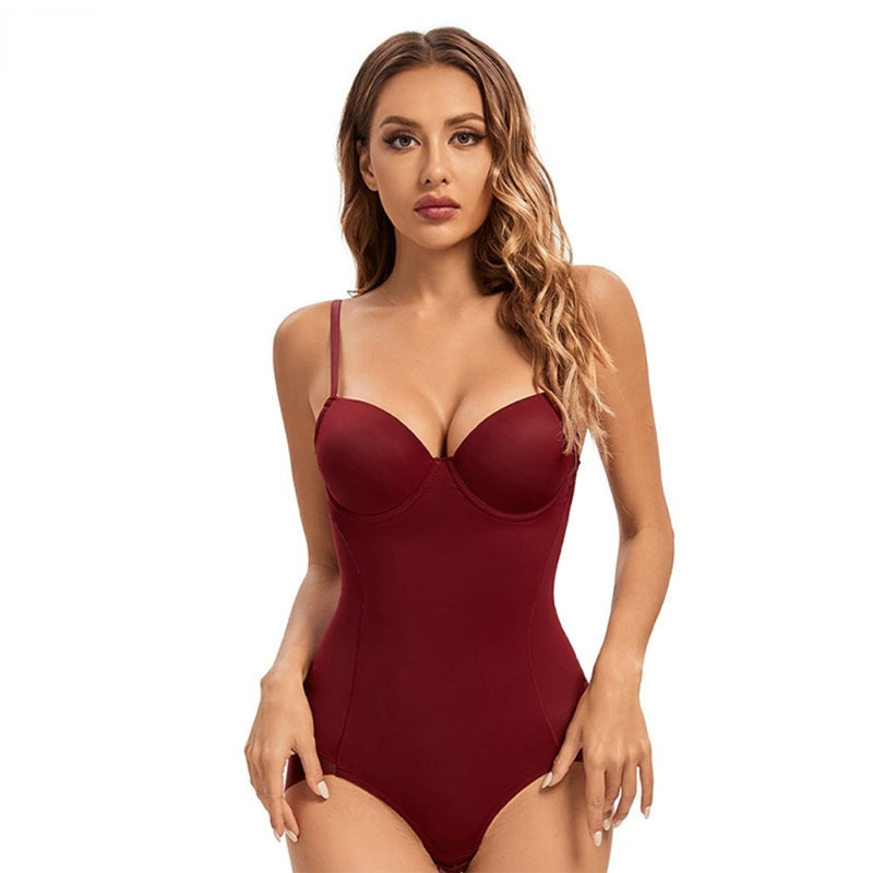 Solid Bodysuit with Pad Lingerie Corset Shaper