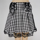 Punk Gothic Black High Waist Black Skirts