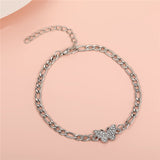 Butterfly Anklet Rhinestone Chain