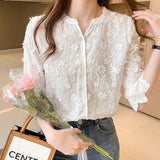 Summer Flare Sleeve Elegant Blouse