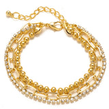 Gold Silver Color Bracelets Set