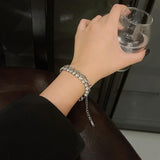 Double Layer Silver Colour Bracelet