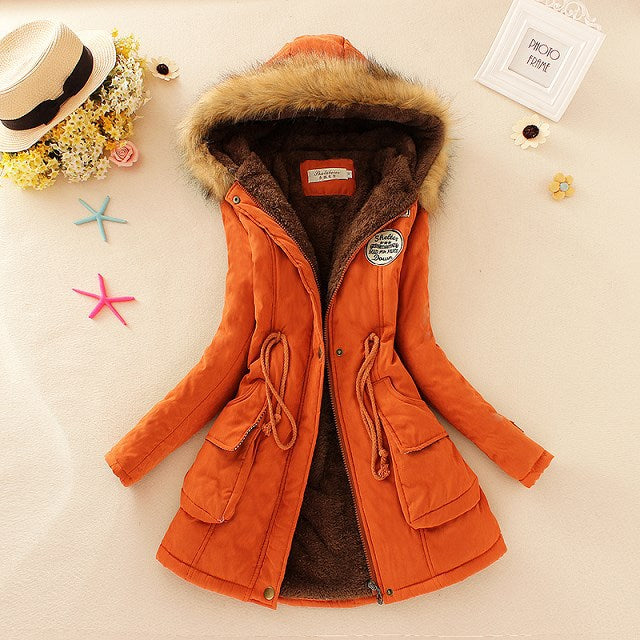 Casual Slim Coat Emboridery Hooded