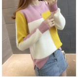 Patchwork Knitted Warm Sweater