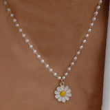 Flower Daisy Clavicle Chain Necklace