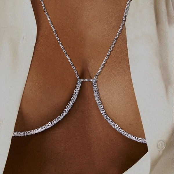 Crystal Chest Bracket Bust Chain Bra