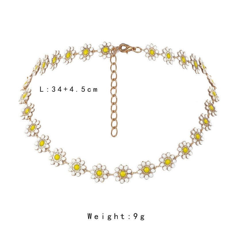 Flower Daisy Clavicle Chain Necklace