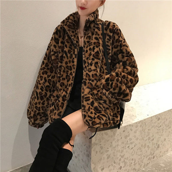 Winter Leopard Print Jacket