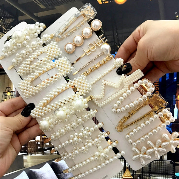 Handmade Pearls Hair Clips Pin