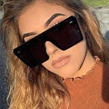 Plastic Female Big Frame Sun Glasses