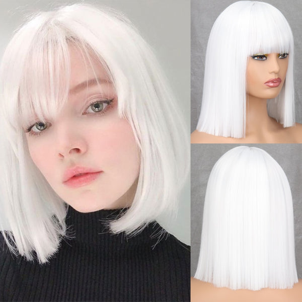 Straight Wig With Bangs for Women