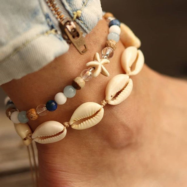 Shell Starfish Anklets For Women