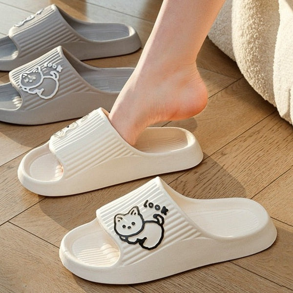 Cat Graffiti Women Slippers