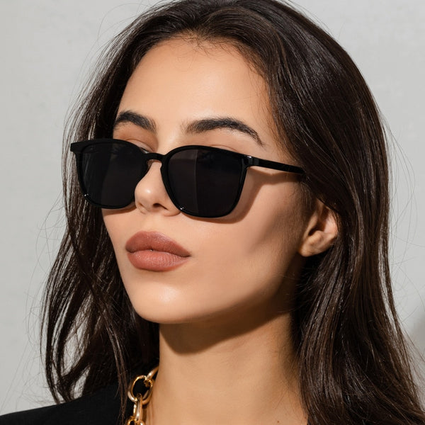 Retro Rectangle Sun Glasses Female