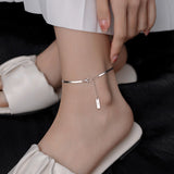 Simple Fashion Silver Plated Anklets