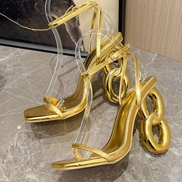 Hollow Out Strange High Heels Sandals